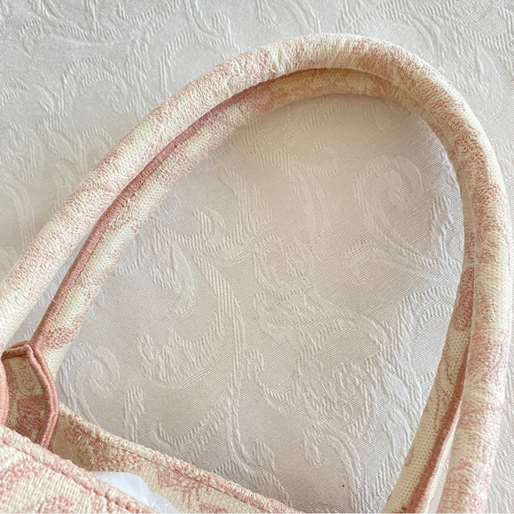 Christian Dior Pink Toile De Jouy Embroidery Medium Book Tote - Picture 8 of 16